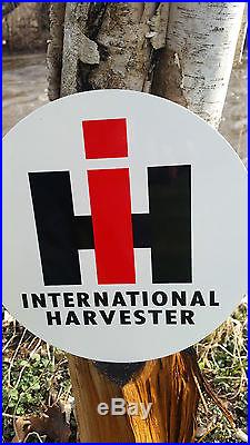 International Harvester Service Sign Tractor Farm Seed Feed Gas Oil Barn Truck