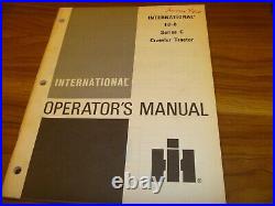 International Harvester TD-8C Crawler Tractor Owner Operator Manual