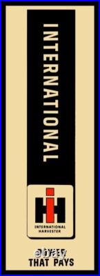 International Harvester Tractor NEW Metal Sign 12x36 USA STEEL XL Size 4 lbs