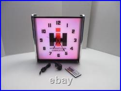 International Harvester Tractors LED light up Advertising wall clock Brand New