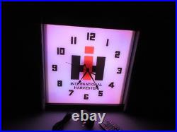International Harvester Tractors LED light up Advertising wall clock Brand New
