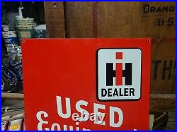 International Harvester Used Equipment Sign feed barn Tractor gas oil Steam
