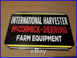 International McCormick Deering Farm Equipment Thick Metal Sign Made USA Tractor