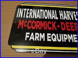 International McCormick Deering Farm Equipment Thick Metal Sign Made USA Tractor