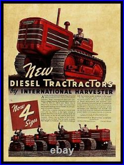 International TD-18 Tractor NEW Metal Sign- 24 x 30 USA STEEL XL Size 7 lb