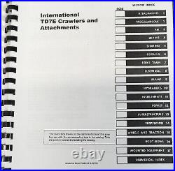 International TD-7E Crawler Tractor Service Parts Operators Manual Set Catalog