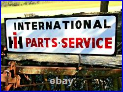 LG HAND PAINTED Metal INTERNATIONAL HARVESTER Parts Service IH SHOP TRACTOR SIGN