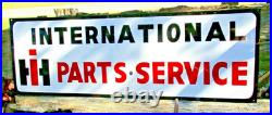 LG HAND PAINTED Metal INTERNATIONAL HARVESTER Parts Service IH SHOP TRACTOR SIGN