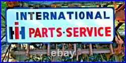 LG HAND PAINTED Metal INTERNATIONAL HARVESTER Parts Service IH SHOP TRACTOR SIGN