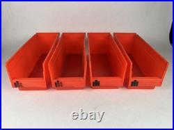 Lot 4 Vintage International Harvester Tractor Parts Bins Storage Rare IH Logo