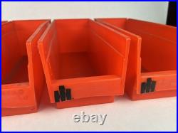Lot 4 Vintage International Harvester Tractor Parts Bins Storage Rare IH Logo