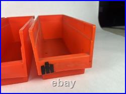 Lot 4 Vintage International Harvester Tractor Parts Bins Storage Rare IH Logo