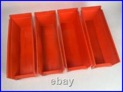 Lot 4 Vintage International Harvester Tractor Parts Bins Storage Rare IH Logo