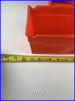 Lot 4 Vintage International Harvester Tractor Parts Bins Storage Rare IH Logo