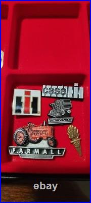 Lot Of 36 IH International Harvester Tractor Employee Service Pin Award Case