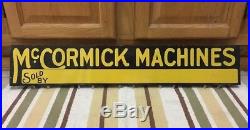 McCormick Machines Sign Sold By NOS Tin Sign Farm Tractor Horse Cow Hay