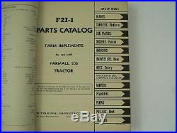 McCormick Parts Catalog International Harvester F2I-1 Implements Farmall 200 VTG