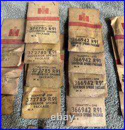 NOS LOT Vintage IH Parts Farm Tractor Ag IH IHC Governor Springs Seats Envelopes