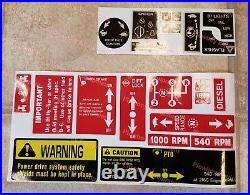 New COMPLETE Hood Warning DECALS Decal Set for IH 574 INTERNATIONAL TRACTOR