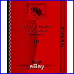 New International Harvester 354 Tractor Parts Manual