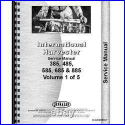 New Service Manual (Chassis Only) for Fits International Harvester 485 Tractor