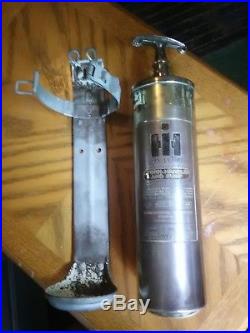 Old Brass International Harvester Fire Extinguisher Tractor Scout II Cub A C D