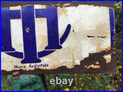 Old Deering International Harvester enamel sign original Farm tractor