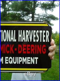 Old International Harvester Tractor Porcelain Sign Farm Equipment Mccormick