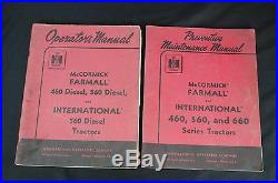 Original IH Mccormick Farmall 460 560 International 560 Diesel Set of Manuals