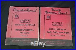 Original IH Mccormick Farmall 460 560 International 560 Diesel Set of Manuals