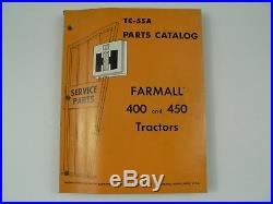 Parts Catalog International Harvester Farmall TC-55A 400 450 Tractors 1958 VTG