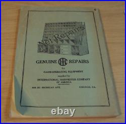RARE 1924'Special Repairs' TRACTOR Catalog/Price ListINTERNATIONAL HARVESTER