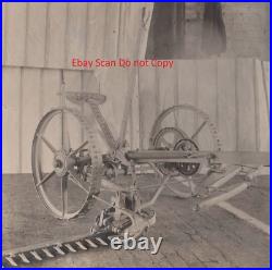 RARE Prototype Sickle Bar Mower Photo Robinson 1890 International Harvester