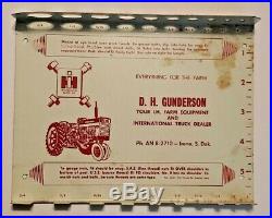 RARE! Vintage 1950s IH International Harvester Tractor Bolt Gauge Metal Sign