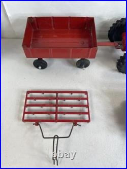 Rare ERTL International Harvester 656 Red Tractor implements Vintage set 27H11