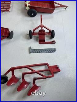 Rare ERTL International Harvester 656 Red Tractor implements Vintage set 27H11