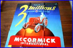 Rare IH McCormick Deering Tractor Huge Original Colorful Poster