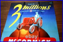 Rare IH McCormick Deering Tractor Huge Original Colorful Poster