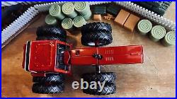 Red Cab Custom IH 3788 2+2 with Front/Rear Duals Toy Tractor