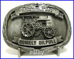 Rumely Oil Pull Tractor Belt Buckle 1988 McLouth 32nd Threshing Bee Steam Engine