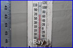 SCARCE 1930's INTERNATIONAL HARVESTER PAINTED WOOD THERMOMETER SIGN TRACTOR FARM