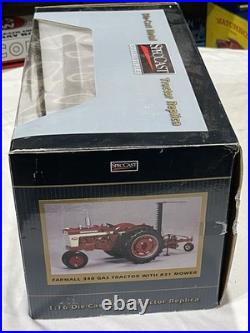 Spec Cast International Harvester Farmall 340 Gas Narrow Front Tractor with Mower