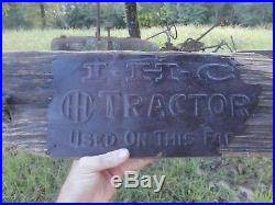 This Farm Uses International Harvester Tractors Metal Sign VERY OLD RARE