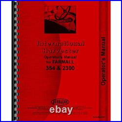 Tractor Manual Kit Fits Case IH Fits International Harvester 354 364 2300A