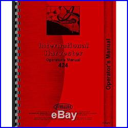Tractor Manual Kit For Case IH International Harvester 424