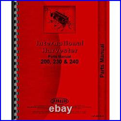 Tractor Parts Manual Fits International Harvester 230