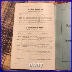 VINTAGE IH SPECIAL PARTS LIST# 8-TR with dealer price sheet, list price sheet