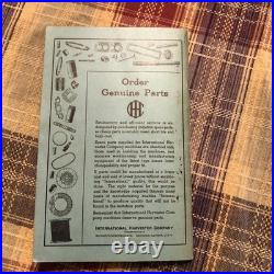 VINTAGE IH SPECIAL PARTS LIST# 8-TR with dealer price sheet, list price sheet