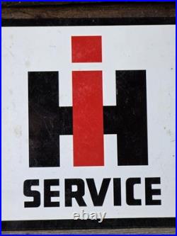 VINTAGE INTERNATIONAL HARVESTER PORCELAIN SIGN FARM TRACTOR EQUIPMENT 12x8