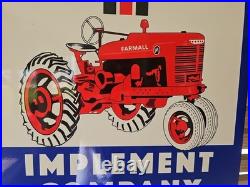 VINTAGE INTERNATIONAL HARVESTER PORCELAIN SIGN FARM TRACTOR EQUIPMENT 24x23.5